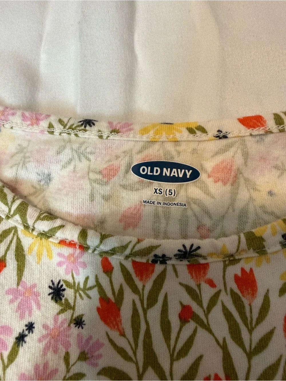 Old Navy Floral Tiered Short-Sleeve Dress - Pink, Yellow, Red